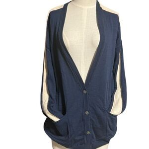 ATM Anthony Thomas Melillo Schoolboy Merino Wool Cardigan Size Small